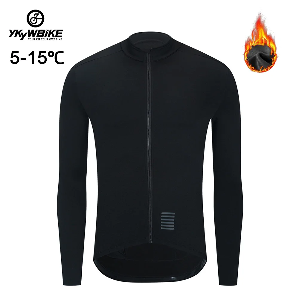 Ykyw Herren Pro Herbst Winter Langarm Thermo Fleece Jacke MTB Mann Rad trikot Fahrrad hemden Outdoor Fahrrad Kleidung Mantel – Detail 28