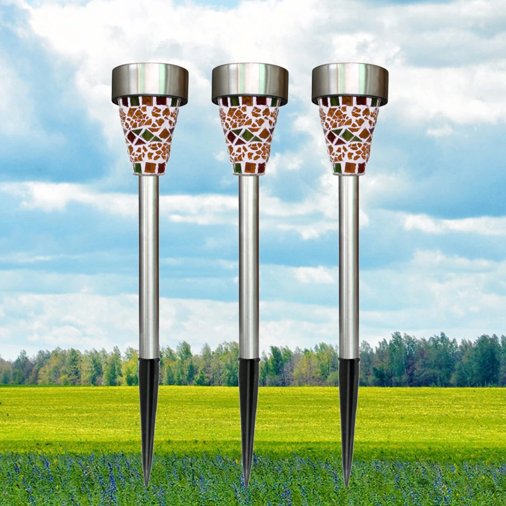 

3 Pcs Lawn Lamp Walkway Lights Outdoor Deck Post Garden Decorative