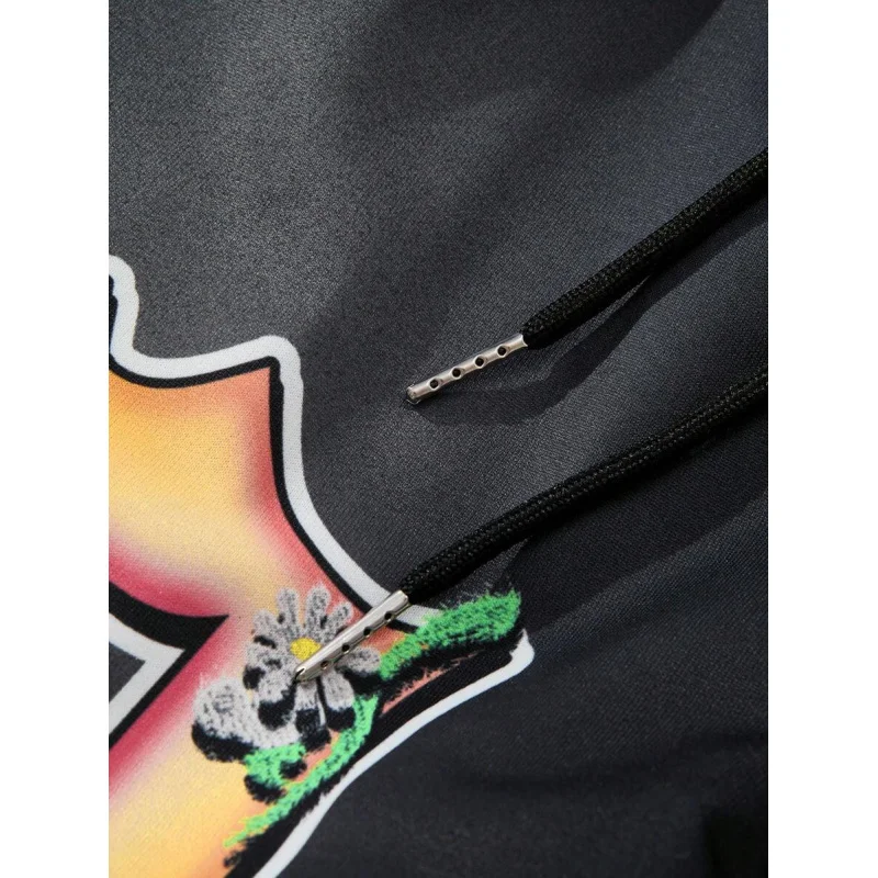 MEN Prep 2pcs/Set Men's Y2K Jersey Street Graphic Print Short Sleeve T-Shirts, Suitable For Everyday Wear In Spring/Summer