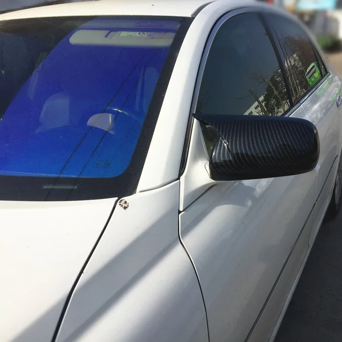 For Toyota Reiz Mark X X120 2005-2007 Carbon Fiber Side Mirror Cover Caps M Style Horn Devil Ear Replacement Modification