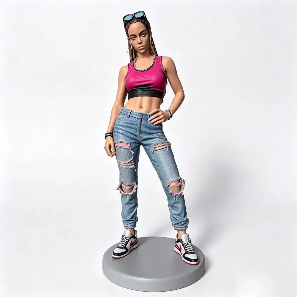 1/24  75mm  Sexy Girl Resin Model Kits GK Miniature 3D Printed Gray Model Figurine DIY Doll Model Unassembled And Unpainted
