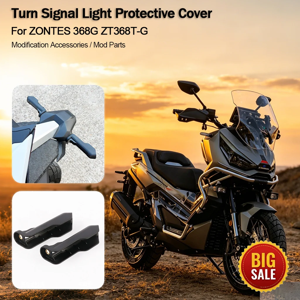 Front Rear Turn Signal Protective Cover Left Right Indicator Light Guard Mod Parts For ZONTES 368G ZT368T-G Maxi Scooter Anti-Sc