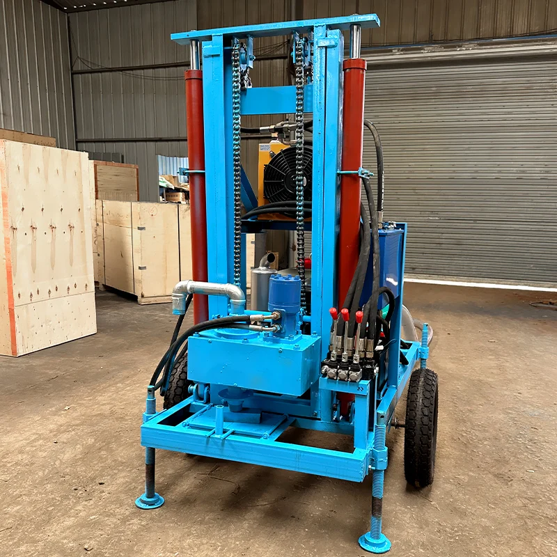 Impianto di perforazione per pozzi d'acqua cingolato idraulico diesel portatile ad alte prestazioni da 150 m a 250 m di profondità personalizzabile