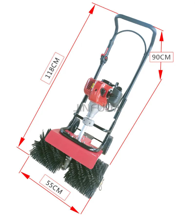 High Quality Factory Wholesale Two Stroke Portable Gasoline Carding Machine Lawn Sweeper Lawn Clean Machine