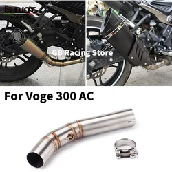Slip On For  Voge 300 AC Motorcycle Exhaust Muffler Modify Escape Moto Stainless Steel Middle Link Pipe Connect 51mm Muffler