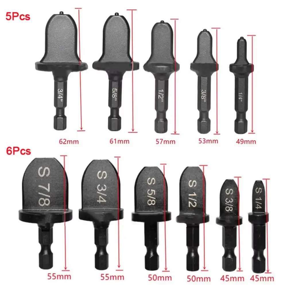 5/6Pcs Hexagonal Handle Copper Tube Expander HVAC Repairing Set Steel Pipe Hole Flare Extender Take-over Tool Manual Swage Tool