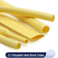 1~10m Yellow Heat Shrink Heatshrink Tube 2:1 Diameter 0.6mm ~ 80mm Tubing Sleeving DIY Wrap Wire Repair Cable Protecctor