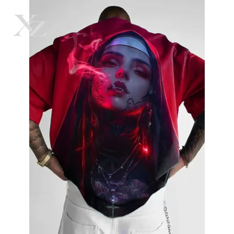 Hot Sale 3D Printed Anime Character Girl Men's T-Shirt, Sexy Beauty Tee, Loose Casual Street Trend Y2K Top, Short Sleeve Unisex