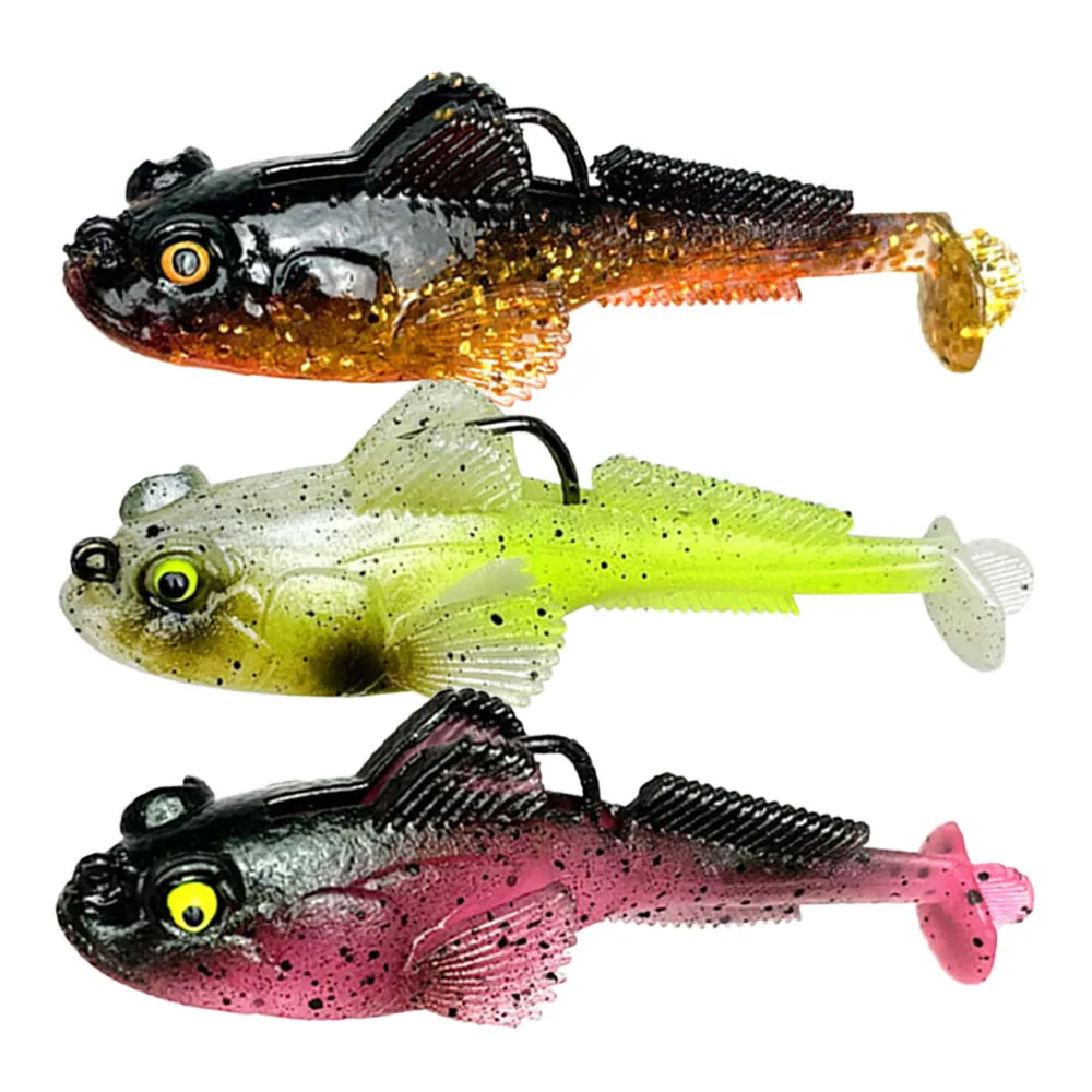 6 stücke Angeln Locken 7,5 cm 18g Grundel Köder Jig Wurm Wobbler Silikon Weichen Köder für Hecht Bass Shad swimbait Pesca – Detail 2