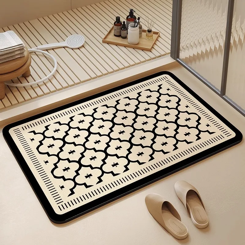 

Diatom Mud Bathroom Mat Simple Style Non-Slip Absorbent Bathtub Carpet Quick-Drying Floor Mats Home Decoration Easy-cleaning 카펫