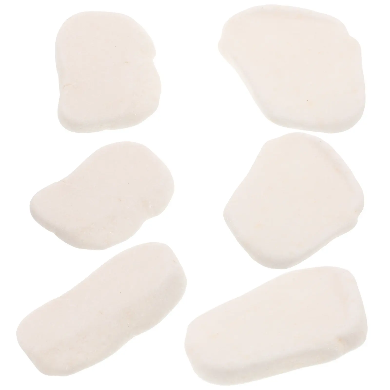 6Pcs Smooth Flat Paintable Rocks for DIY Craft Stones Painting Art Projects Drawing Creativity Supplies Stones Painting Pens
