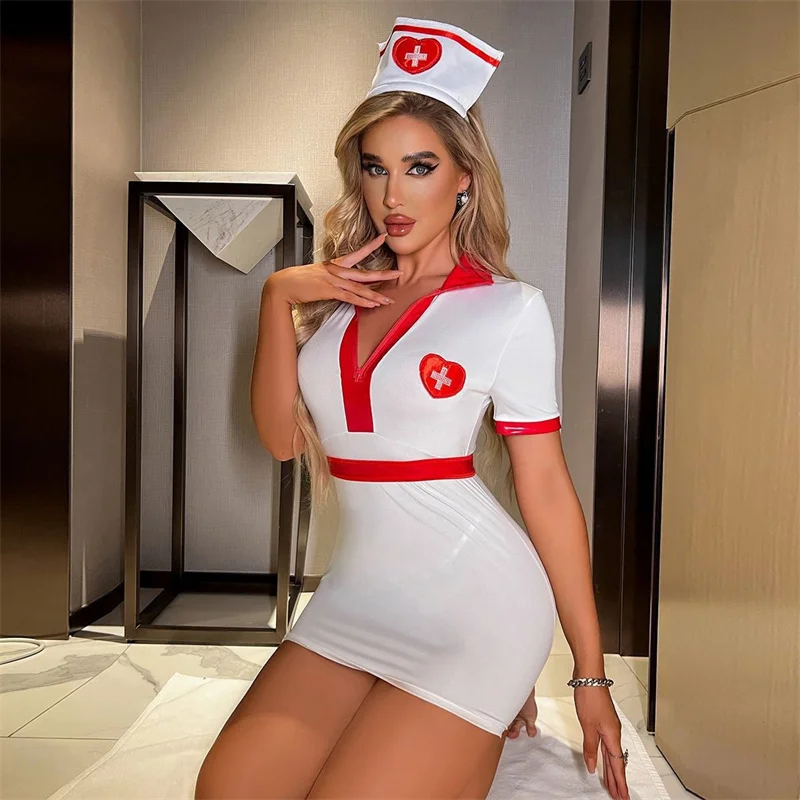 

Sexy Outfit Nurse Uniform Role Play Lingerie Babydoll Lingerie Sexy Dress Women's Underwear Porno Uniform Slim Erotic Lingerie