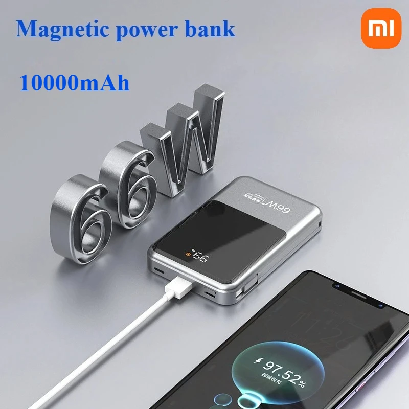 

Xiaomi 10000mAh Magsafe Magnetic Wireless Charger 66W Fast Charging Power Bank 15W Magsafe Wireless Charger for iPhone Samsung
