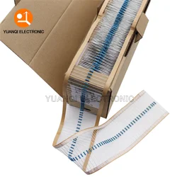 5000pcs 1/4W 1R-22M 1% Metal Film Resistor 0.25W 0 2.2 10 100 120 220 270 330 470 1K 2.2K 4.7K 10K 100K 470K 1M 10M 20M ohms