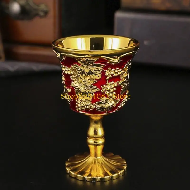 AXYC 2Pcs Decorative Hammered Metal Shot Goblets For After Dinner Drink