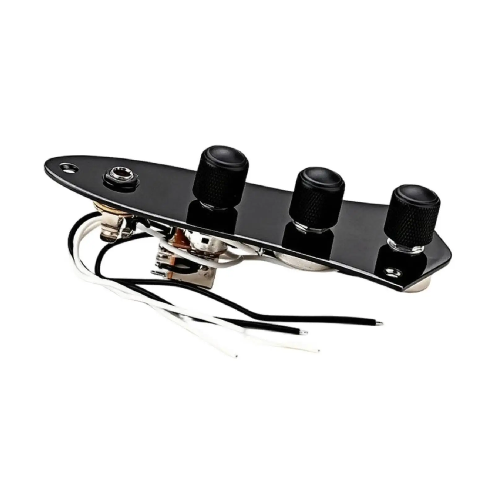 Electric Guitar Industrial Plate Prewired Assembly with Three Knurled Knobs for Fast Wiring Replacement