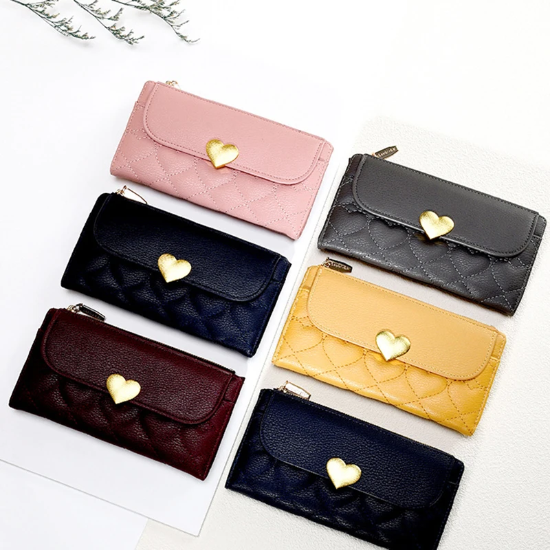 2023 Women Wallets Fashion Long PU Leather Top Quality Card Holder Classic Female Purse Zipper Wallet For Girls