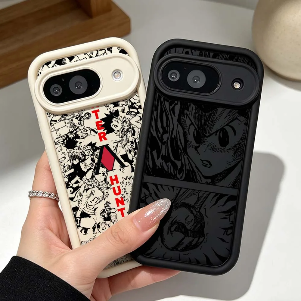 H-Hunter×Hunter Cute Cool Silicone Case For Google Pixel 10 9 8 7 9a 8a 7a Pro XL Eye Ladder Phone Case
