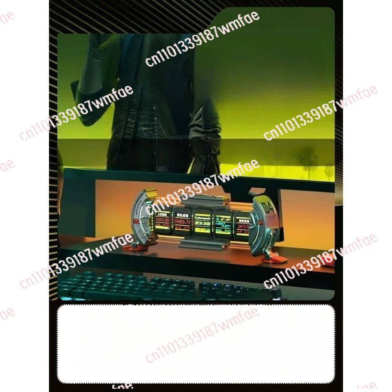 Any screen electronic calendar e-sports desktop ornament technology clock sense glow tube