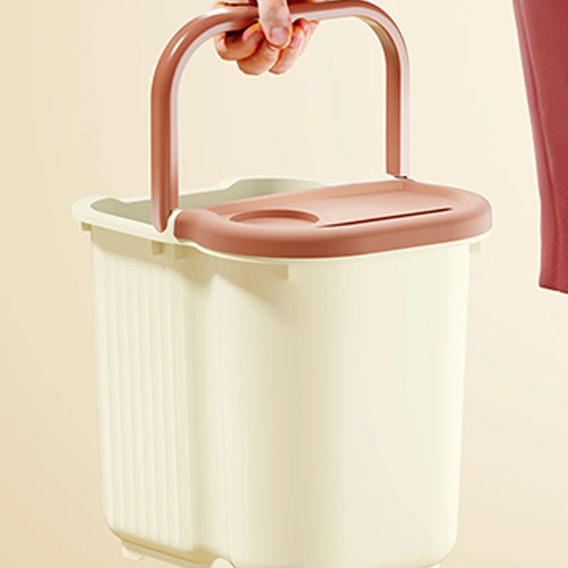 Knee High Deep-Soak Foot Bath Tub Household Winter Insulation Hand-held Massage Style Large Health Foot Wash Tub