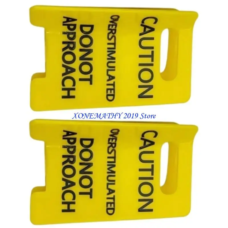 

F42F Popular Caution Sign Hair Claw Clip Overstimulated Design Ponytail Holder for Thick Curly or Fine Hair with Strong Grip