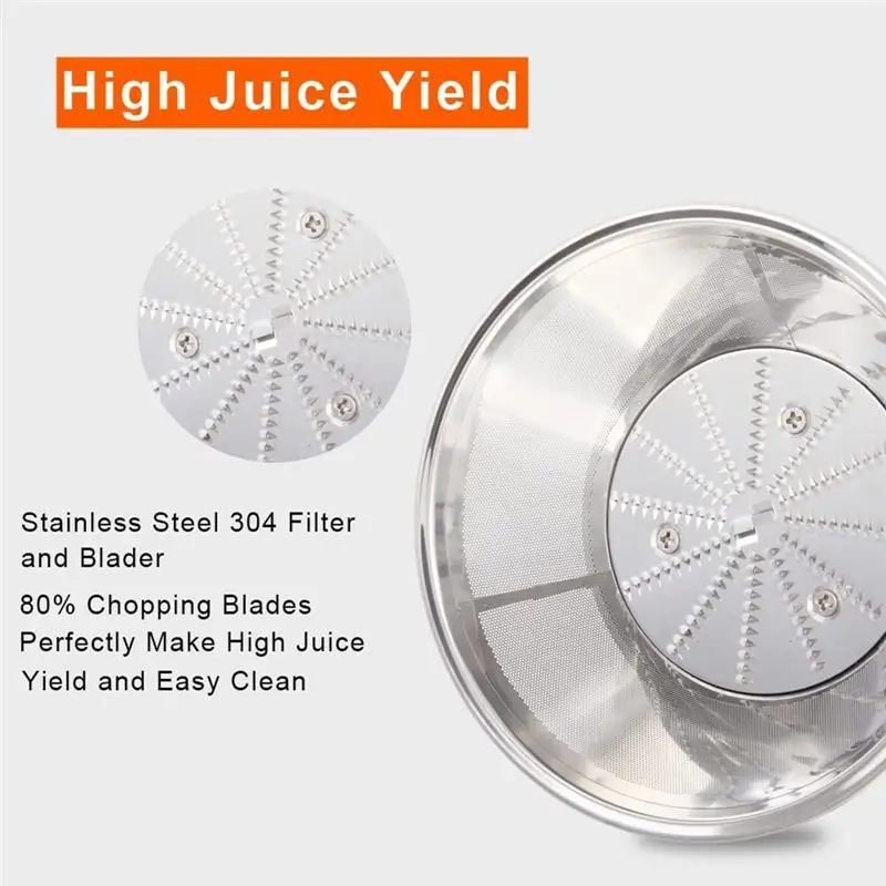 (ABUB) Juicer Machine, 800W Juicer with 2.6Inch Wide Mouth for Whole Fruits and Vegetable with 2-Speed Setting EU Plug