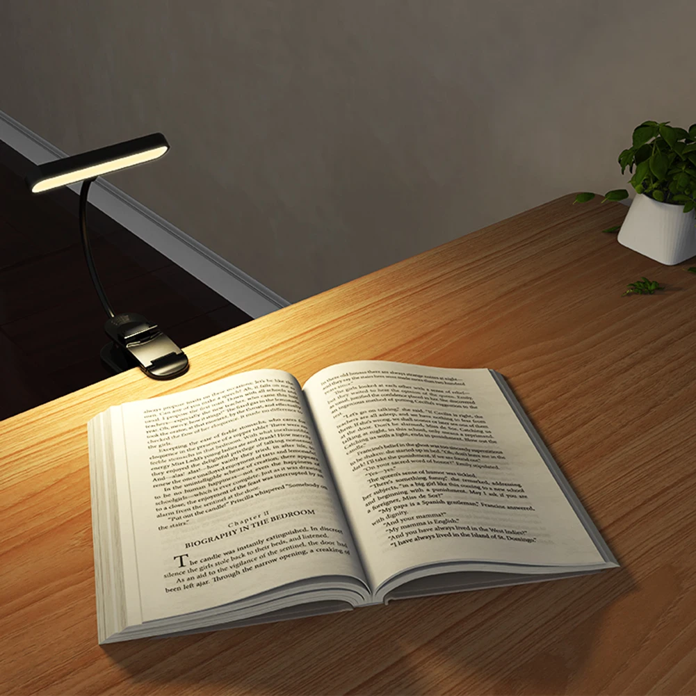LED Music Stand Light with Flexible Neck Clip On Reading Light Touch Stepless Dimming Clip On Book Lamp for Piano Sheet Music