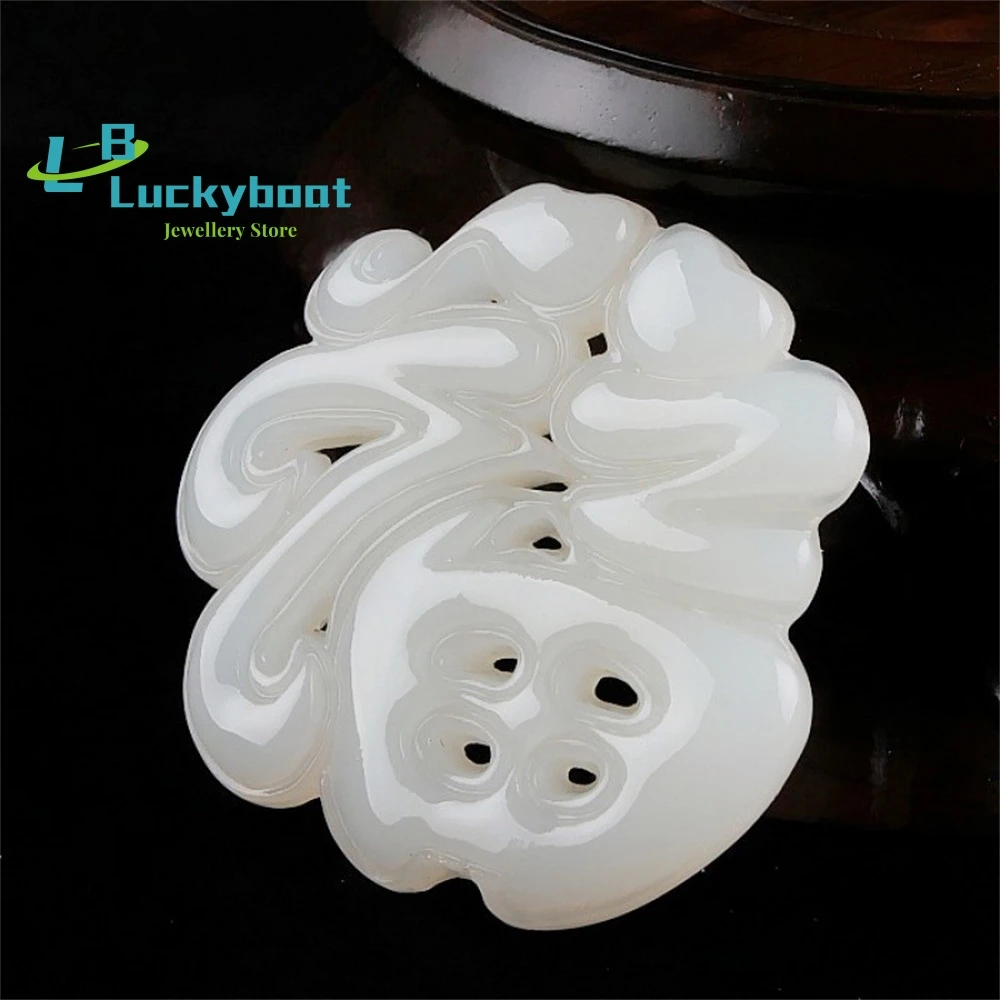 Natural Hetian White Jade Fuzi Jade Pendant Male Baoping Fuzi Pendant Exquisite Carving Texture