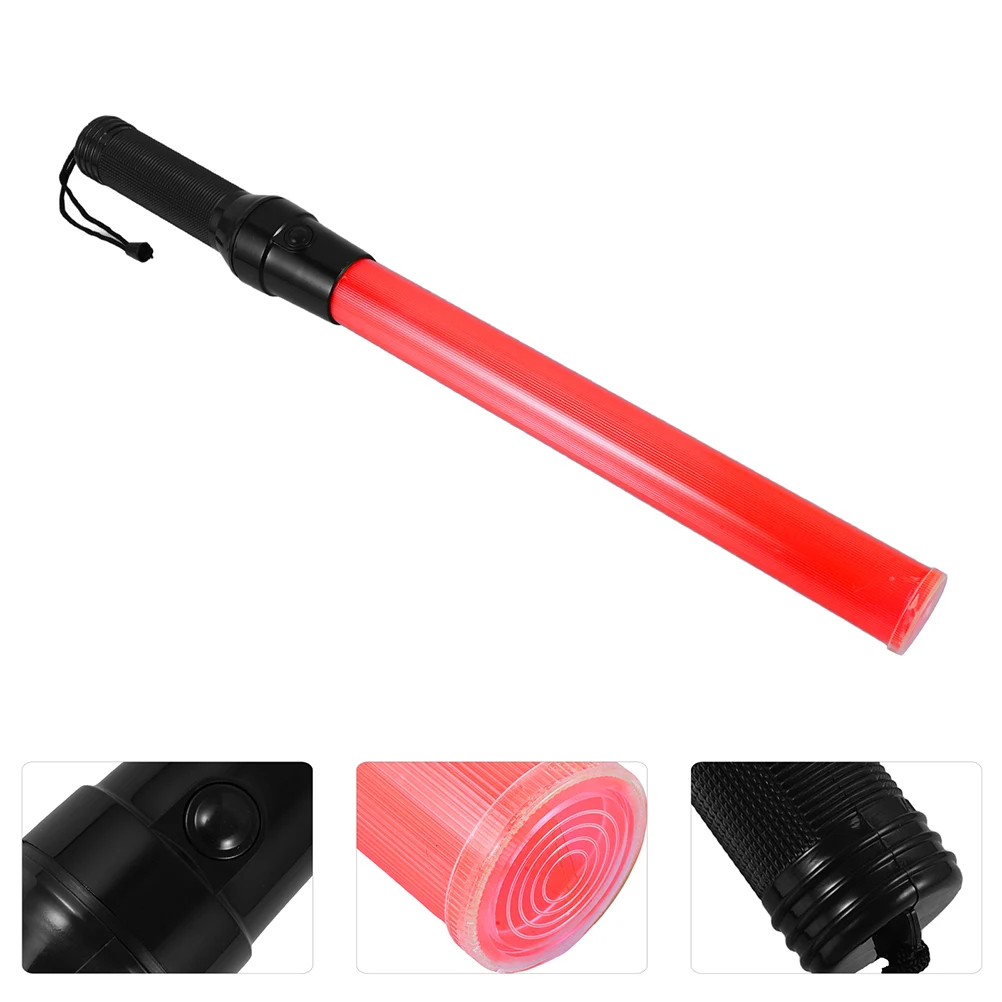 

LED Beacon Stick 43cm Traffic Wand High Visibility Flash Modes Safety Equipment Warning Light