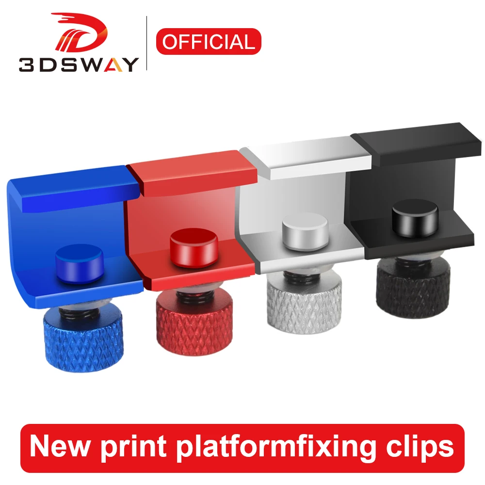 3DSWAY 3D Printer Parts Platform Clamp Glass Aluminum Plate Ultimaker UM Hotbed Fixing Clip Build Heated Bed Retainer 4pcs 8pcs