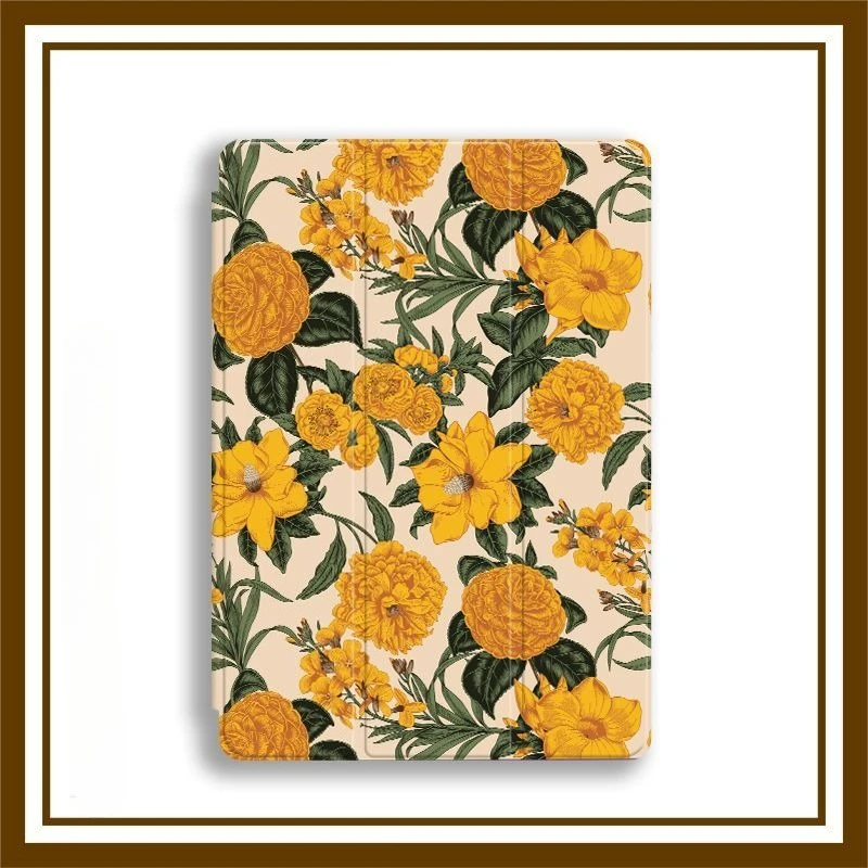 

Smart Case with Pen Holder for IPad Mini6 Pro 11 2nd 3rd 4th IPad 10.2 Case 7/8/9th Gen Air 5th 4th 10.9 Air 2/3 10.5 Flower