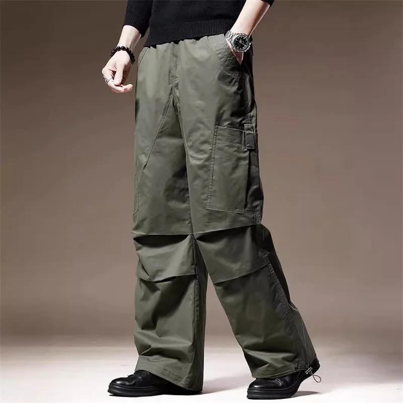 

Men's Pants Spring Loose Straight Leg Wide Leg Versatile Workwear Casual Long Bottoms Trousers XXXL