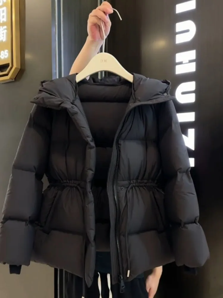 Único sli bla fino ajuste colete feminino inverno thiened puffer jaet coreano sle pão casaco quente commute sle