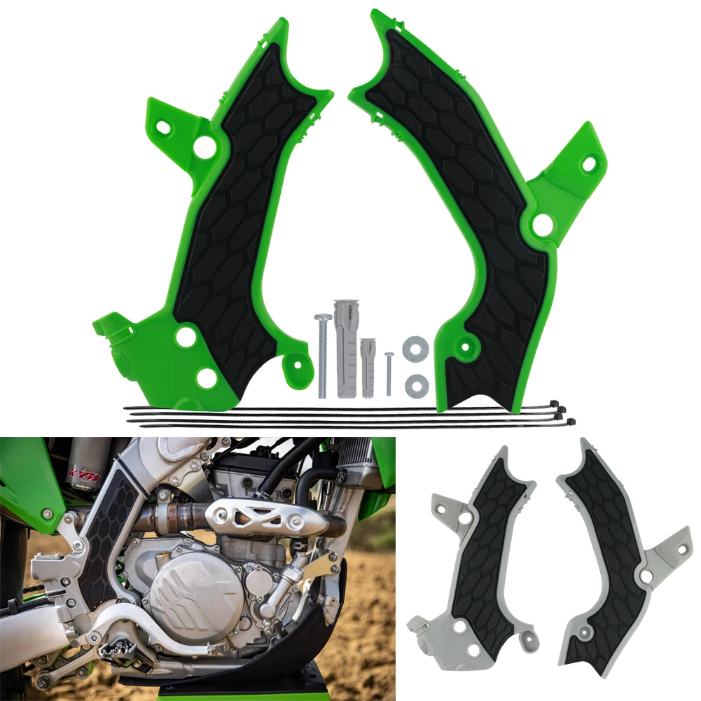 X-Grip Frame Protectors For Kawasaki KX 250 250X KX 300 300X 2025-2026 KX 450 450X 2024-2026 Motorcross Dirt bike