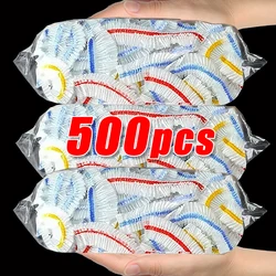 500/10Pcs Disposable Food Cover Food Grade Universal Elastic Wrap Fresh Keeping Bags Fruit Vegetable Sealing Bags For Kitchen