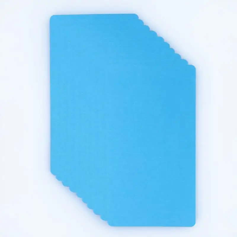 

50 pcs Engraved Business Cards 0.2Mm Thin Blue Anodized Aluminum Diy Name Card Machine Cnc Compatible Blank Credit Card