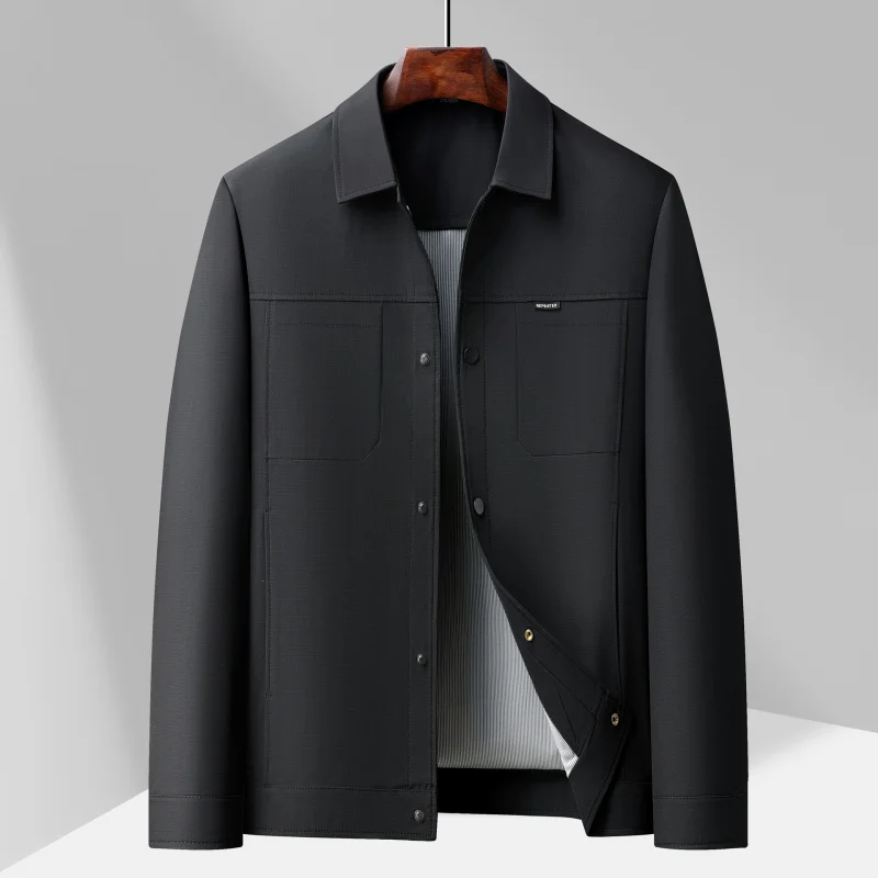 

2025Осеннее новое мужское деловое повседневное пальто с отложным воротником, модный универсальный топ