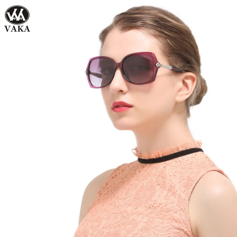 

Women High Quality Brand Polarized Sunglasses Female Sunglases Vintage Designer Sun Glasses Large Frame