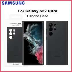 Original for Samsung Silicone Protection Case for Galaxy S22 Ultra S22Ultra 5G SM-S908B Soft Back Shockproof Cover