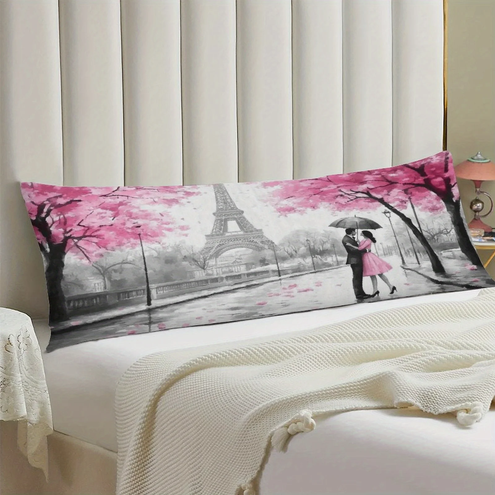 Home Textiles Paris - Sarung Bantal Tubuh Bertema Paris Romantis,