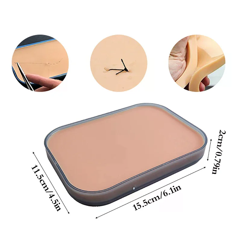 1set Silicone Artificial Skin Oral False Dentistry Common Types Of Dental Wounds Fake Suture Practice Training Dentist Kit