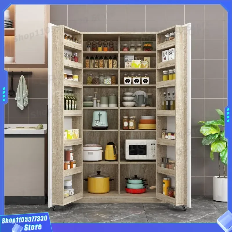 Multifunctional Kitchen Snack Cabinet with Door High Storage Locker for Dining Room Living Room Sideboard Wall Mounted
