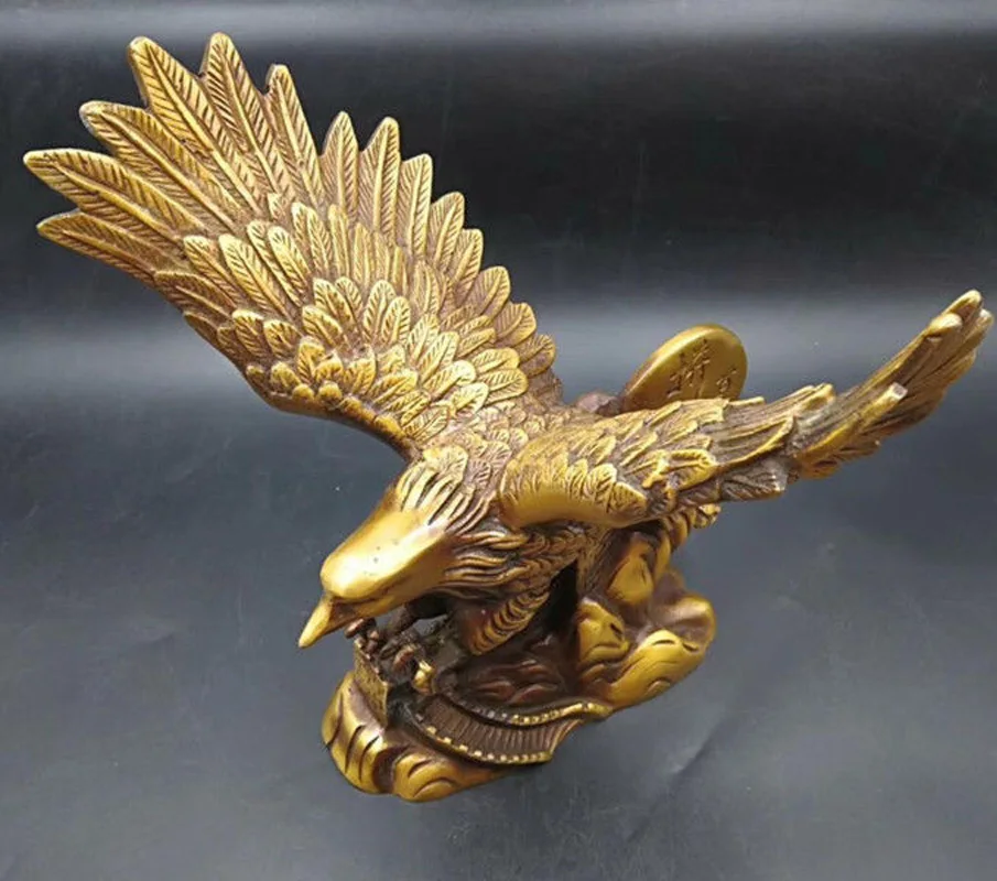 

China Pure copper spreading its wings and flying eagle statue