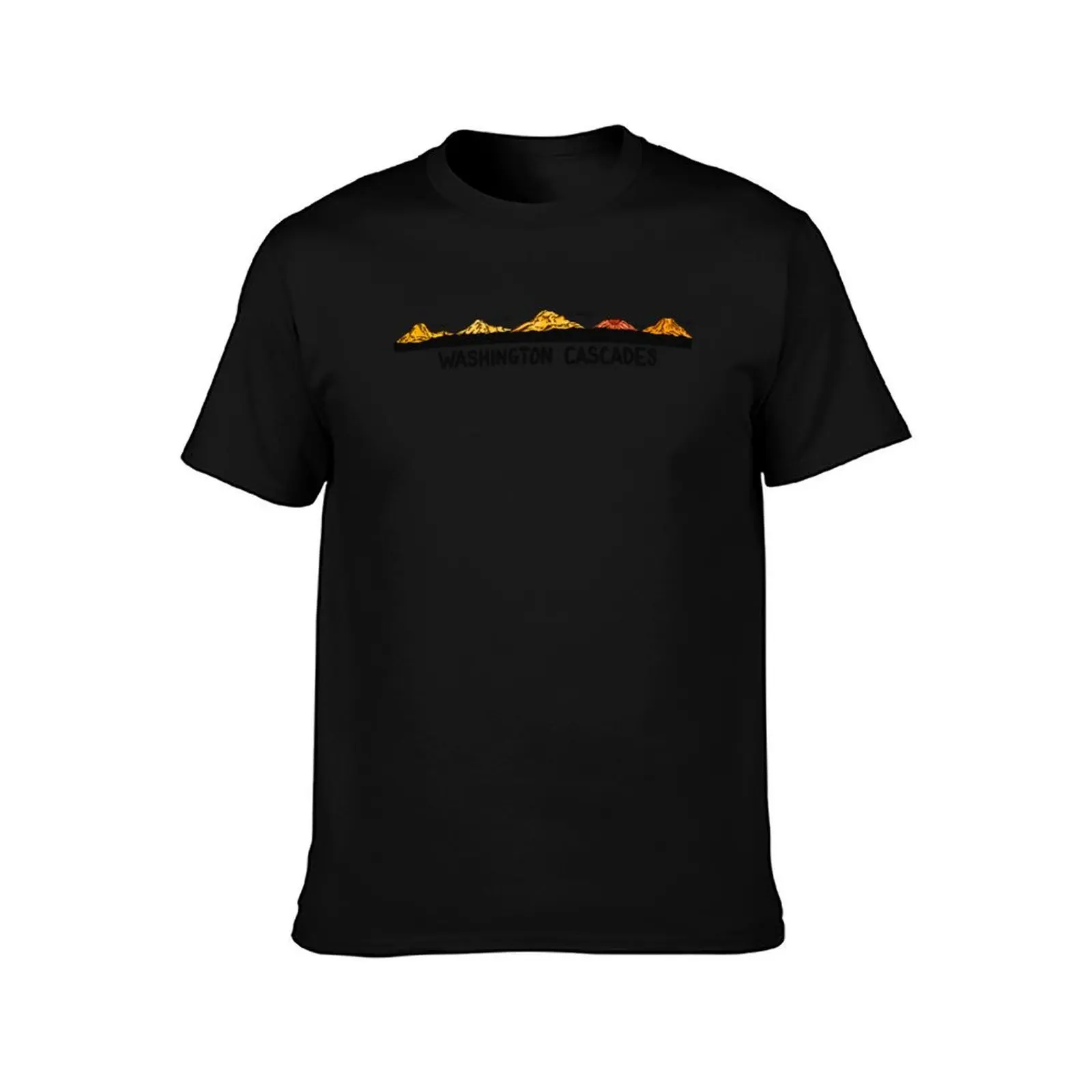 Washington Cascades - Baker, Glacier Peak, Rainier, St. Helens, Adams T-Shirt t shirts for man graphic funny T-Shirt