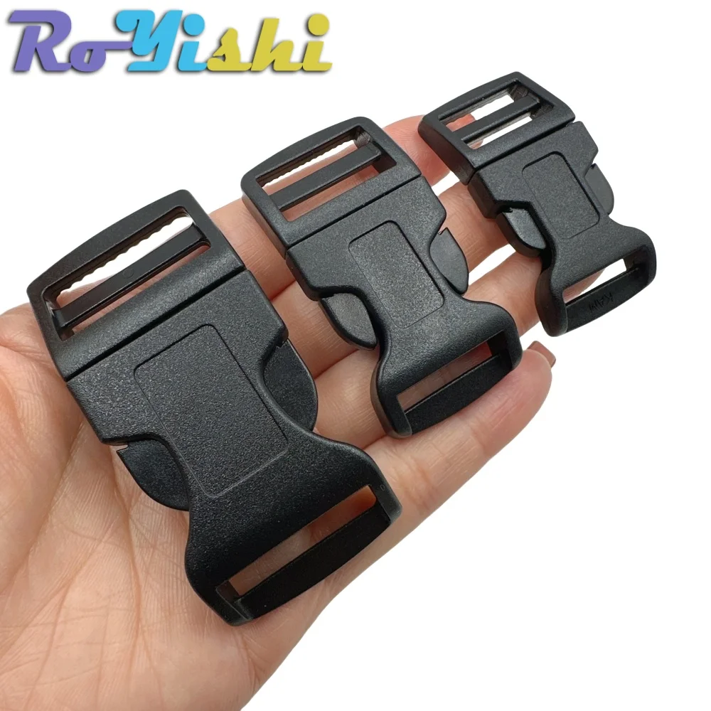 10/100Pcs Plastic Curved Curved Side Release Buckle Dog Collar Paracord Bracelet Backpack Bag Parts