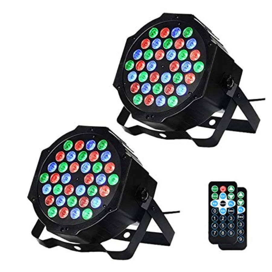 Dj Lights 36 LED Par Lights Stage Lights with Sound Activated Remote Control and DMX Control Stage Lighting Uplights for Weddin