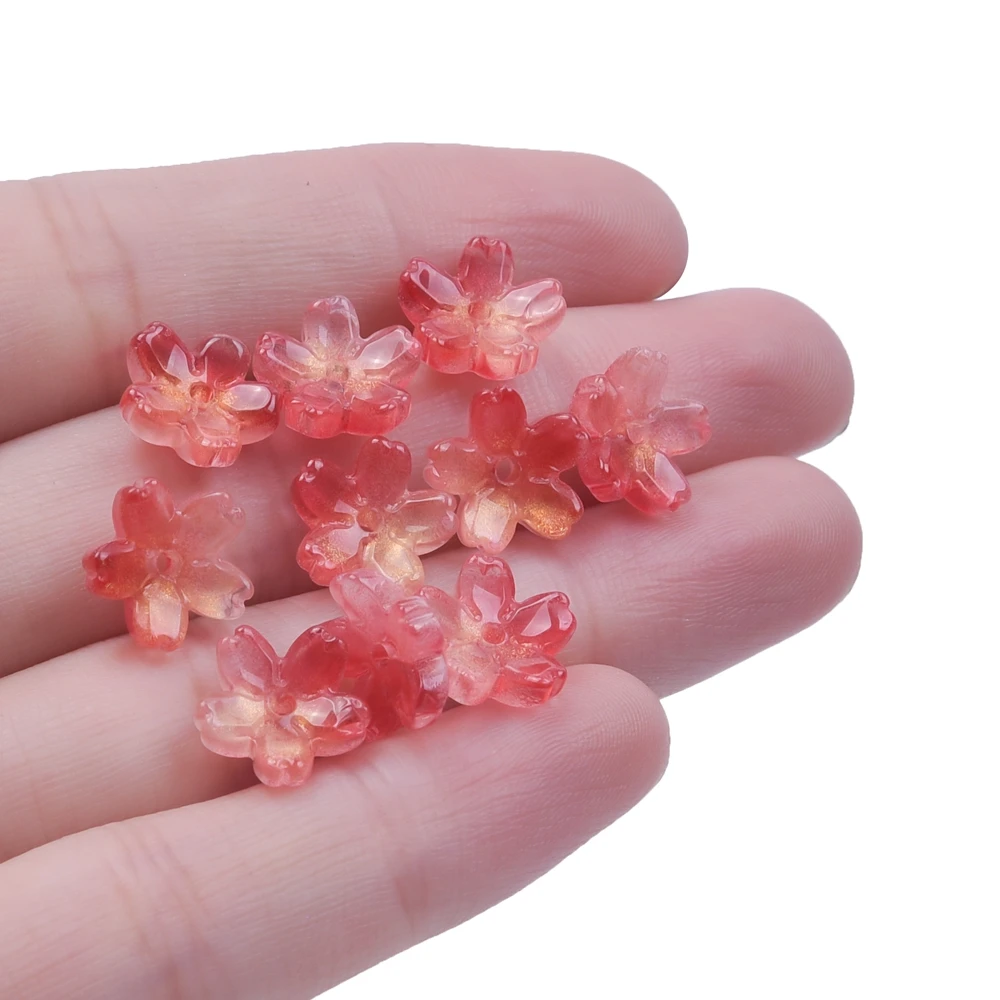 50pcs/Lot Glass Materials Flower Bead Caps For Jewelry Making Supplies DIY Crafts Bead End Vintage Accessories Handmade Earrings