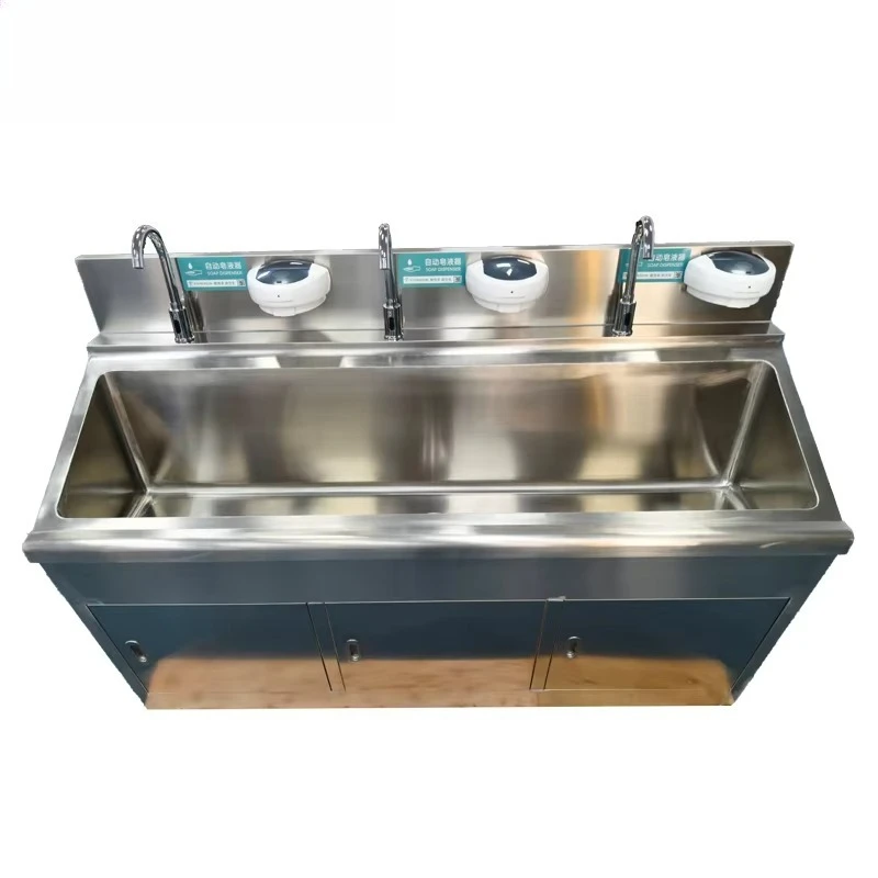 Foot Operated Wash Sink/ Stainless Steel Sensor Wash Hand Sink Scrub Sink