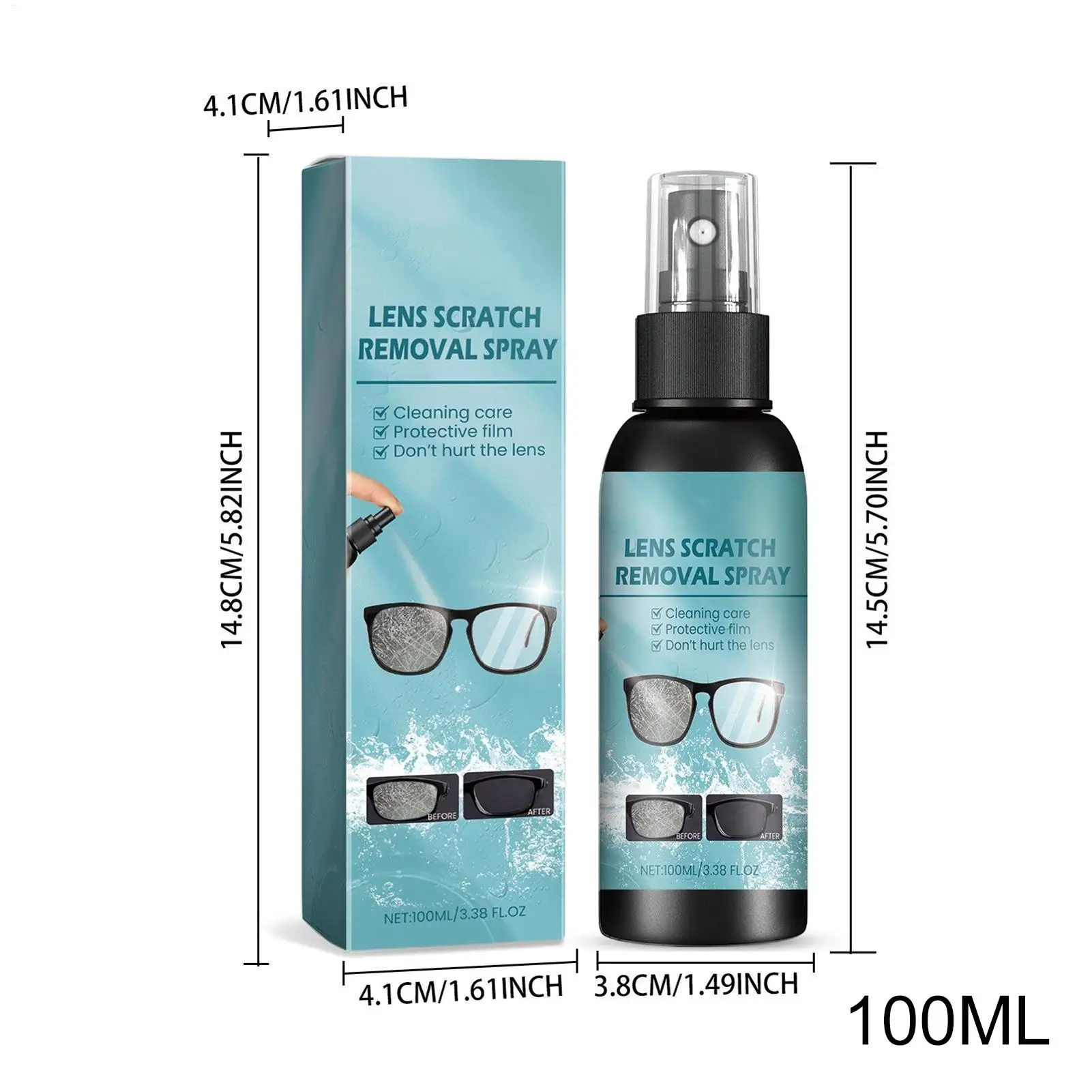 مزيل خدوش العدسة، بخاخ إصلاح الخدوش للنظارات، حل العناية المحمول لشاشات الكاميرا والهواتف الذكية وإلكترونيات الساعات