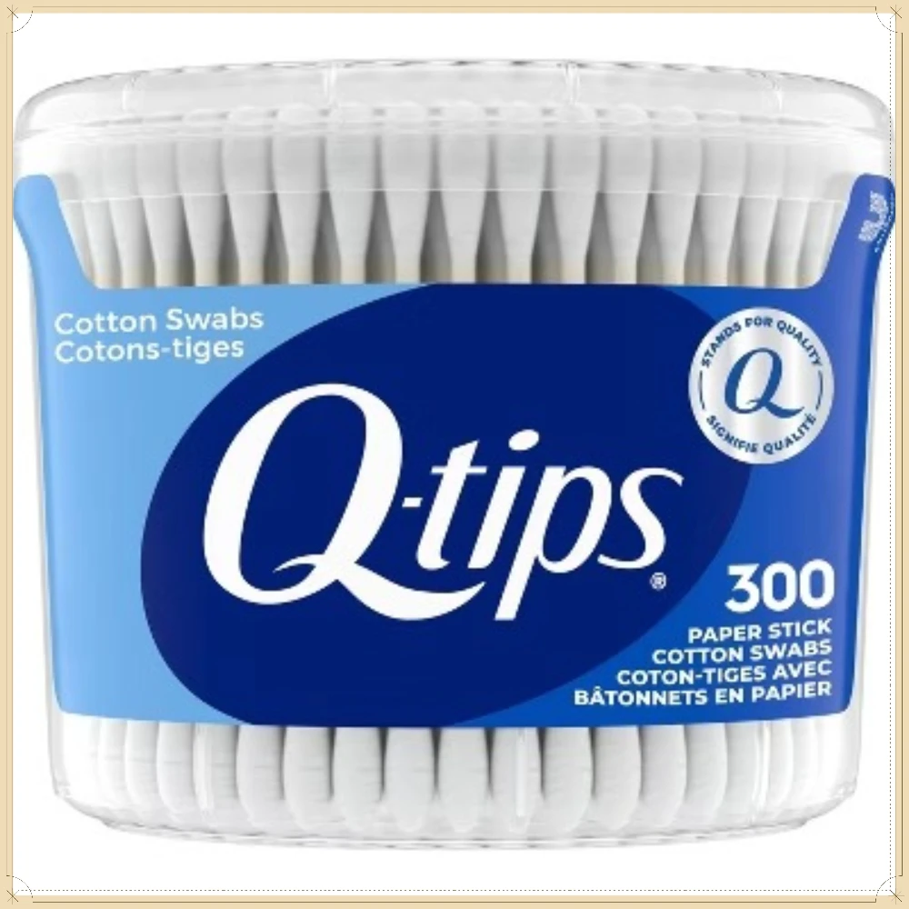 

Ватные палочки Q-Tips, упаковка для туалетного столика - 300 шт.